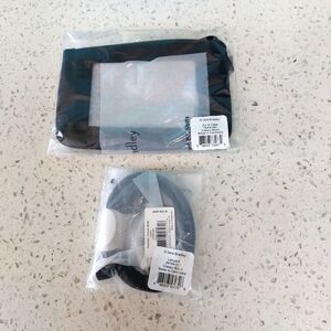 Vera Bradley Zip ID Case and Lanyard Classic Black Microfiber NWT